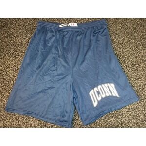 Vintage Dodger Shorts XL Blue UConn Huskies Basketball Shiny Dazzle USA‎ Nylon